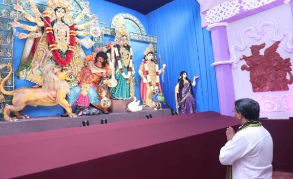 Durga Puja celebrations begin in Agartala, CM Dr Manik Saha opens several pandal.